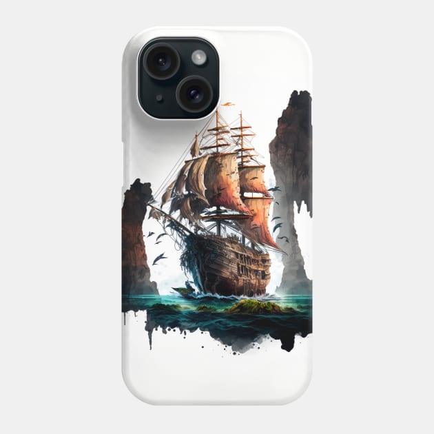 Pirate Ship - the goonies Phone Case by Buff Geeks Art