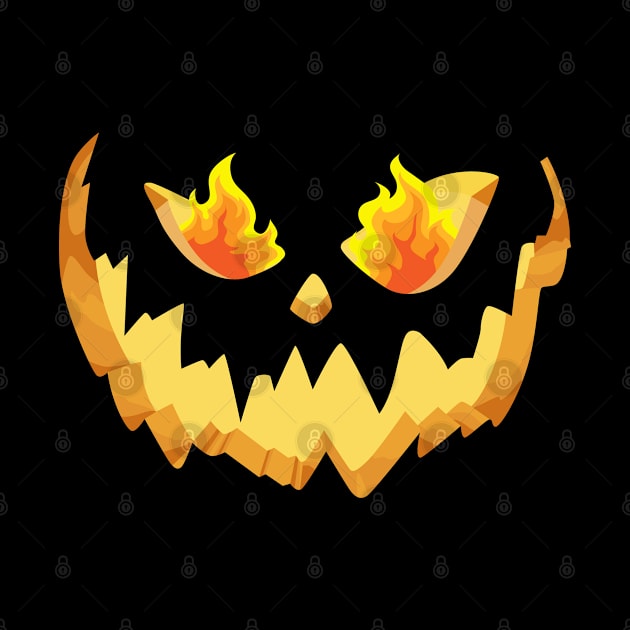 Scary Halloween Pumpkin Face by BrightGift