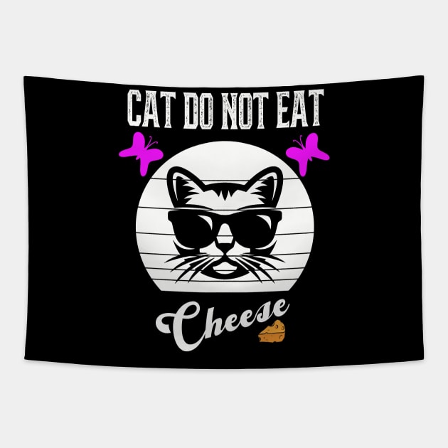 Cat Do Not Eat Cheese Tapestry by kooicat