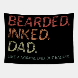 Bearded Inked Dad Like A Normal Dad But Bada*s. Tapestry