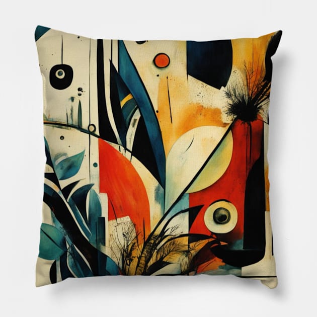 Funny Abstract 1.111 Pillow by Dunkellkellera