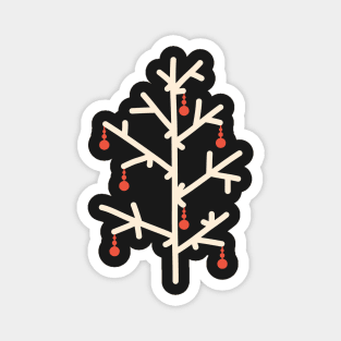 Vintage Minimalist Christmas Tree Magnet