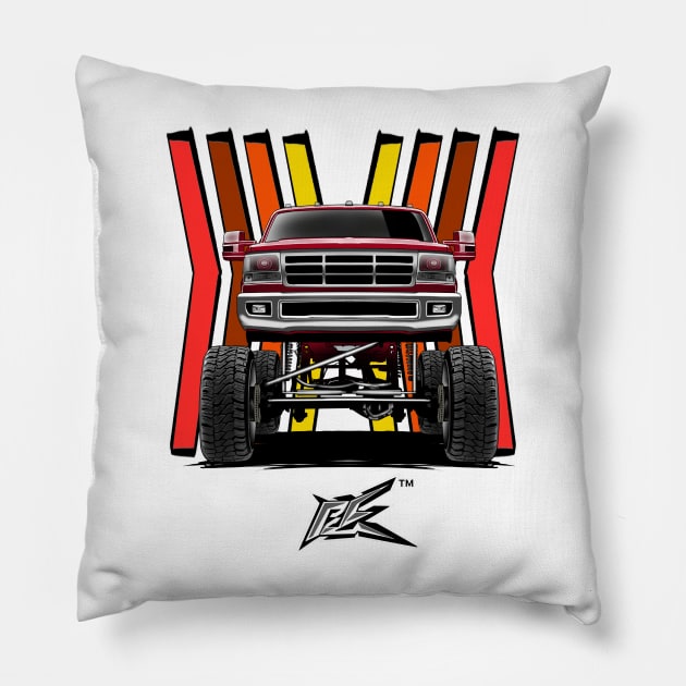 FORD f250 obs maroon Pillow by naquash