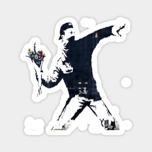 Banksy's Flower Bomber Magnet