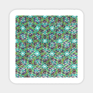 Intriguing Colorful Curves Symmetry Pattern Magnet