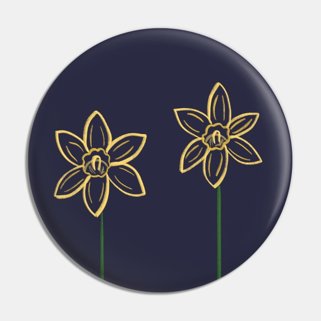 Daffodil sketch Pin by Geometrico22