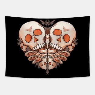 Skull Heart Tapestry