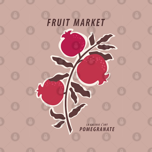 Fruit market print, Pomegranate, Posters aesthetic, Fruit art, Museum poster, Food art, Kitchen decor by KristinityArt