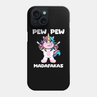 Pew-Pew Unicorn: Sparkling with Majestic Firepower Phone Case