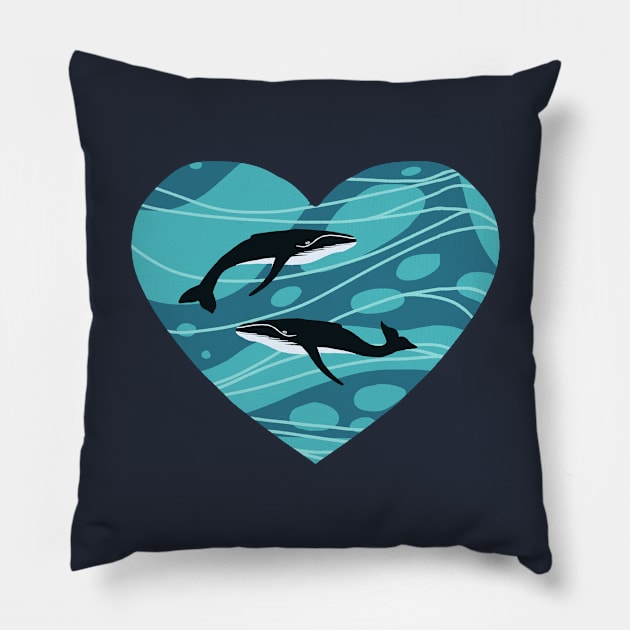 I love Whales Pillow by Olooriel