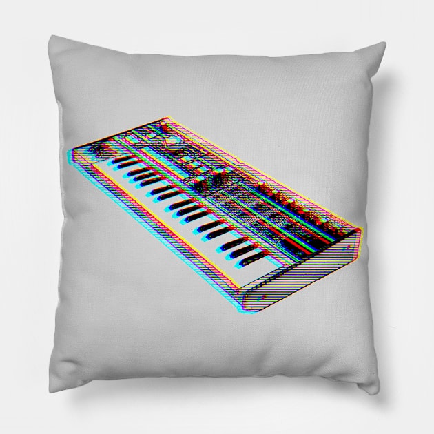 Microkorg 3D Synth Design Pillow by DankFutura