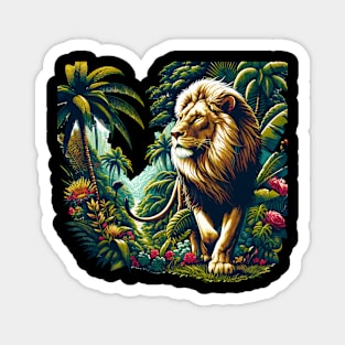 Jungle Lion Emperor King of the Jungle Lion Magnet