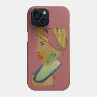 female portrait street art on canvas Phone Case