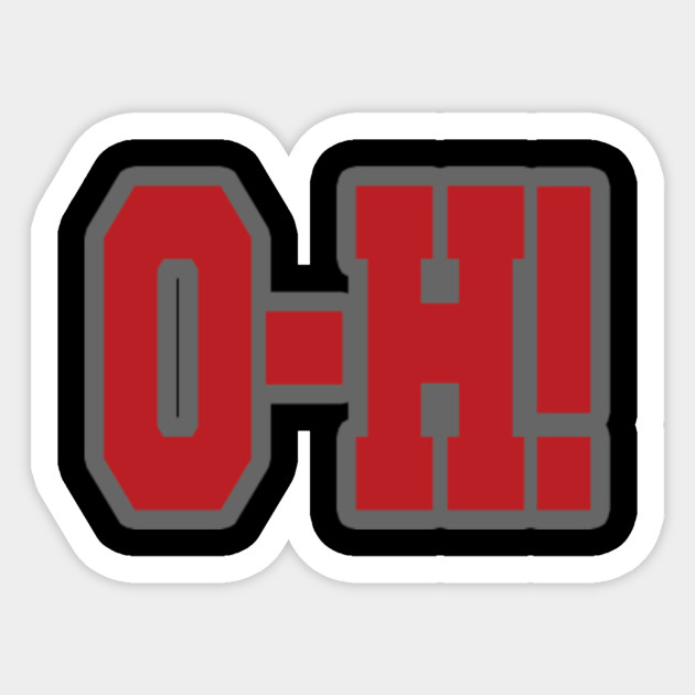 O H Ohio State Buckeyes Sticker Teepublic Uk