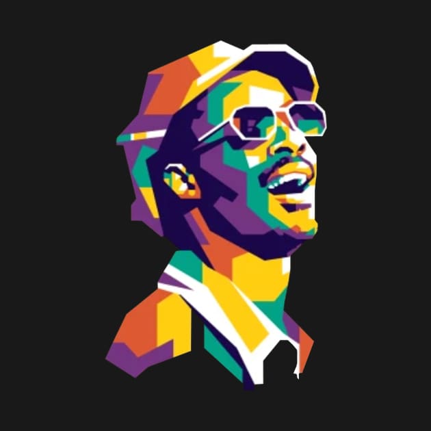 Stevie Wonder WPAP Color by Civanima