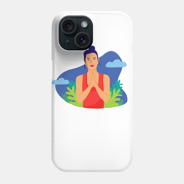 Namaste Phone Case by Salty Siren Studios