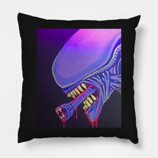 Neon alien Pillow