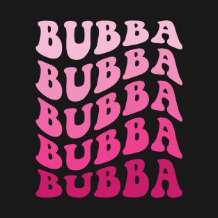 Bubba Cute Pink Repeated Text Groovy Hippie Style T-Shirt