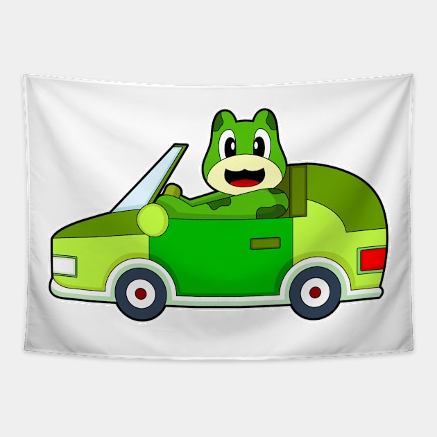 Frog Car Tapestry by Markus Schnabel