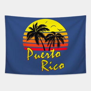 Puerto Rico Tropical Sunset Tapestry