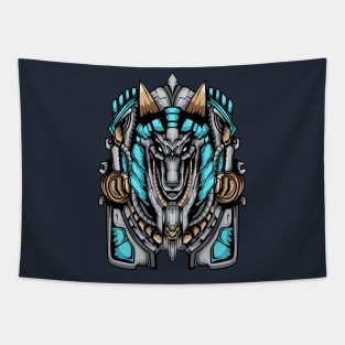 Mechanubis Illustration Tapestry