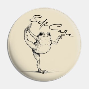 Funny Frog Self Care, Funny, Cottagecore Frog, positive vibe Pin