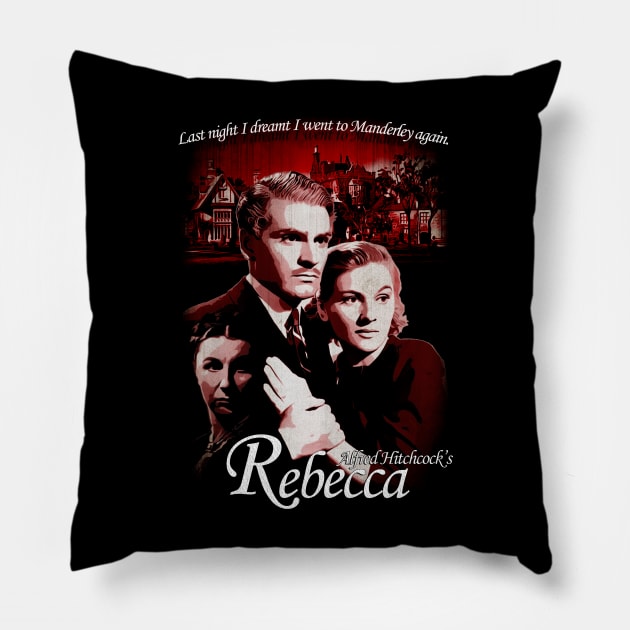 Hitchcock's Rebecca Inspired Design Pillow by HellwoodOutfitters