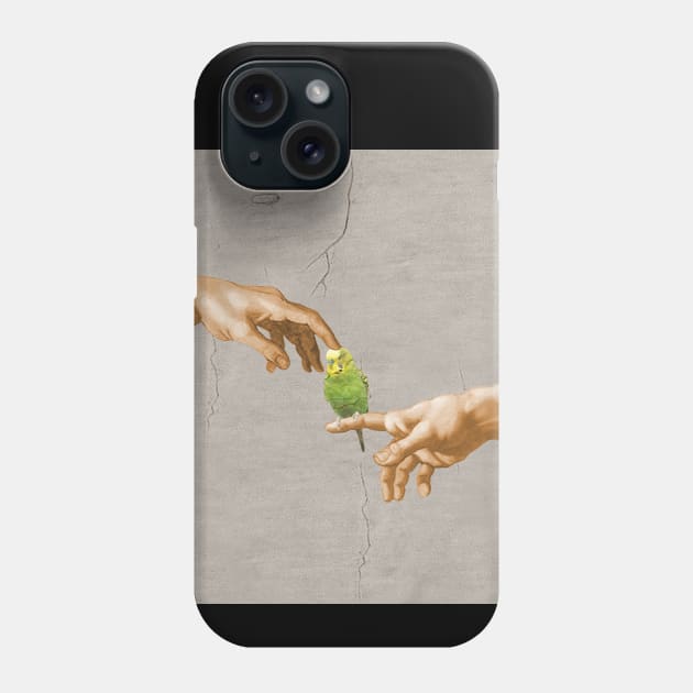 scritching a budgerigar #full Phone Case by FandomizedRose