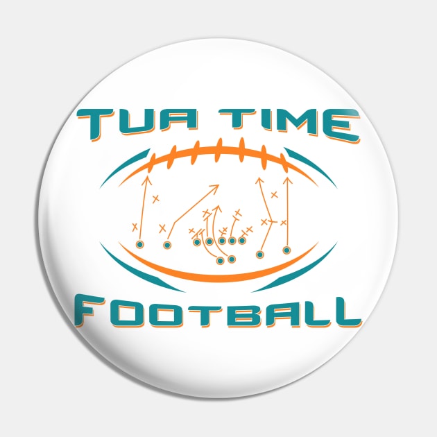 Tua Tagovailoa "Tua Time" Miami Dolphins X's and O's Pin by Car Boot Tees