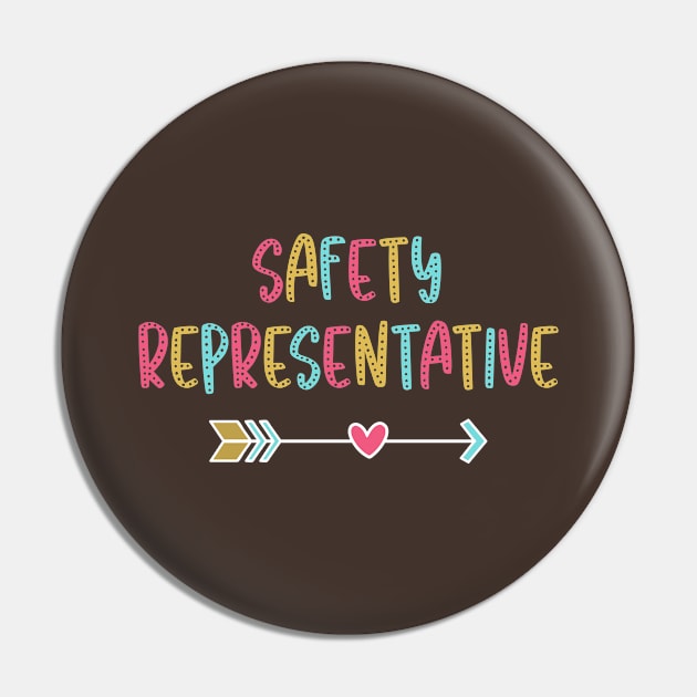 Safety Representative - Fun & Casual Boho Design Pin by best-vibes-only