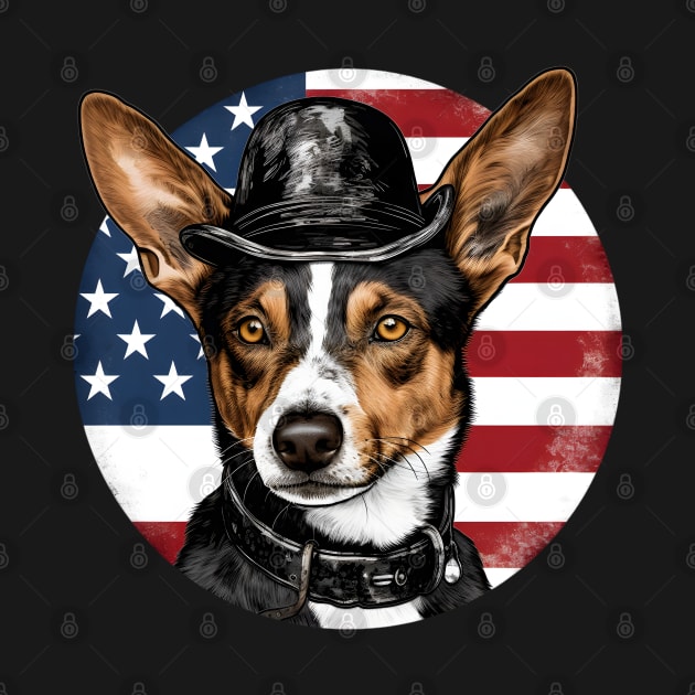 Patriotic Basenji by NatashaCuteShop