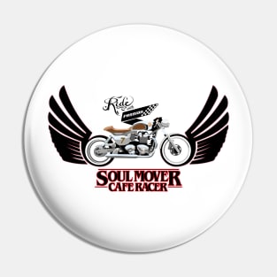 winged Cafe Racer Soul Mover with type Pin