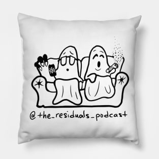 Couch Ghosts (black) Pillow