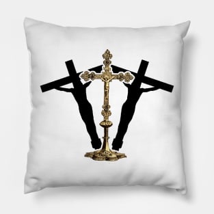 Christ crucified christian catholics in mass eucharist Pillow