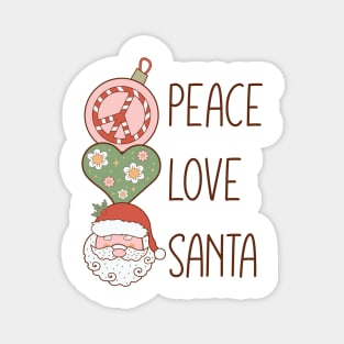 Peace Love Santa Magnet