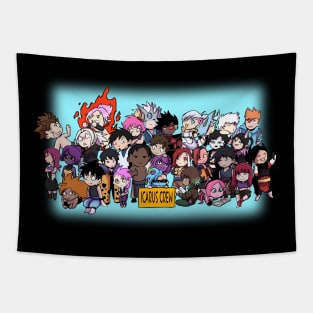 Icarus Crew Chibi Group Tapestry