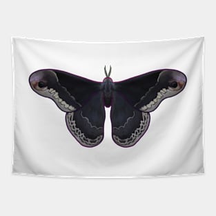 Goth Moth Promethea Moth Repeating Pattern Tapestry