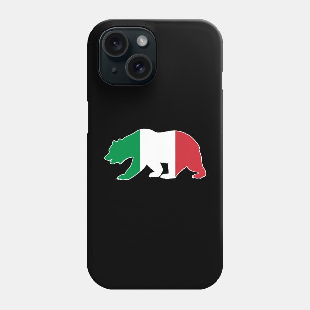 Italian Brown Bear Italy Flag Italia Italiano Gift Phone Case by E