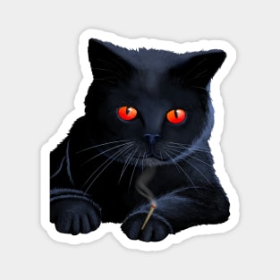 Stoner Black Cat Magnet
