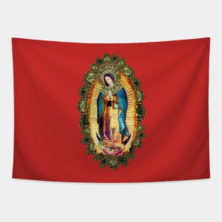 Our Lady of Guadalupe Mexican Virgin Mary Mexico Angels Tilma Aztec Queen of Heaven Tapestry