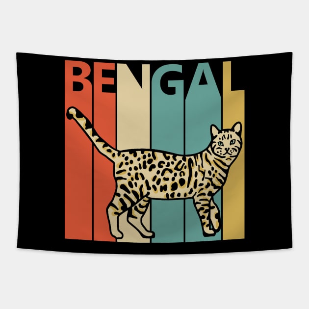 Vintage Bengal Cat Owner Gift Tapestry by GWENT