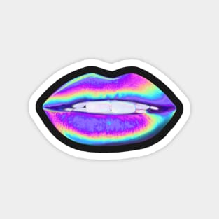 Pinkish Holo Lips Magnet