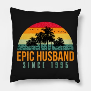 Epic Husband Since 1995 - Funny 27th wedding anniversary gift for him Pillow