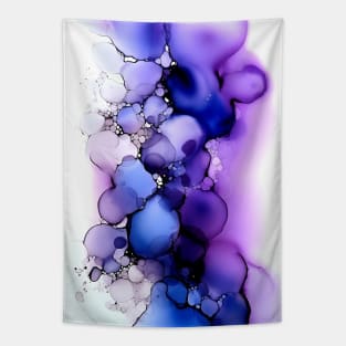 Violet Visions - Abstract Alcohol Ink Art Tapestry