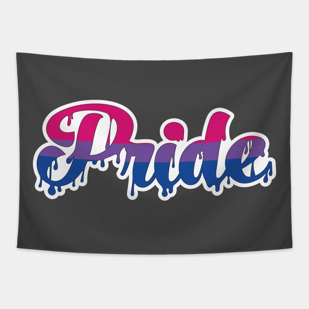 Bisexual Pride Drip Tapestry by HyperOtterDesigns