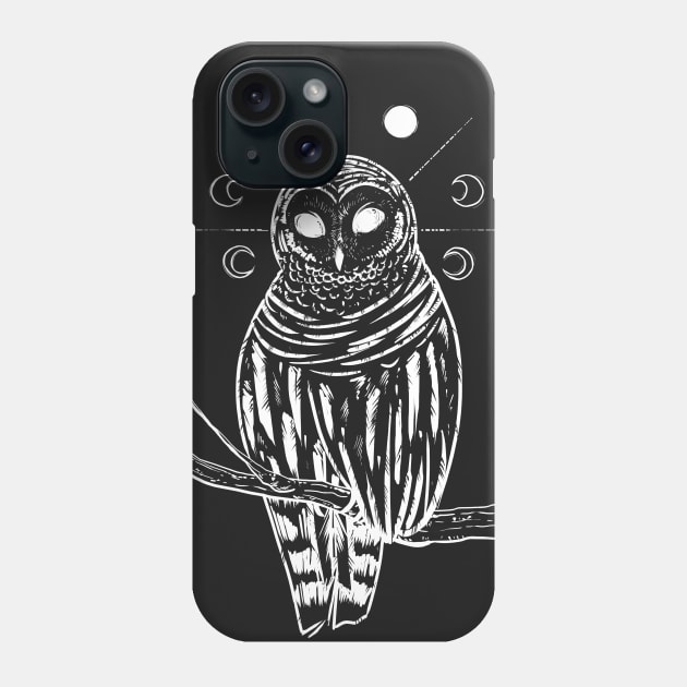 Moon Owl Phone Case by ruhefuchs