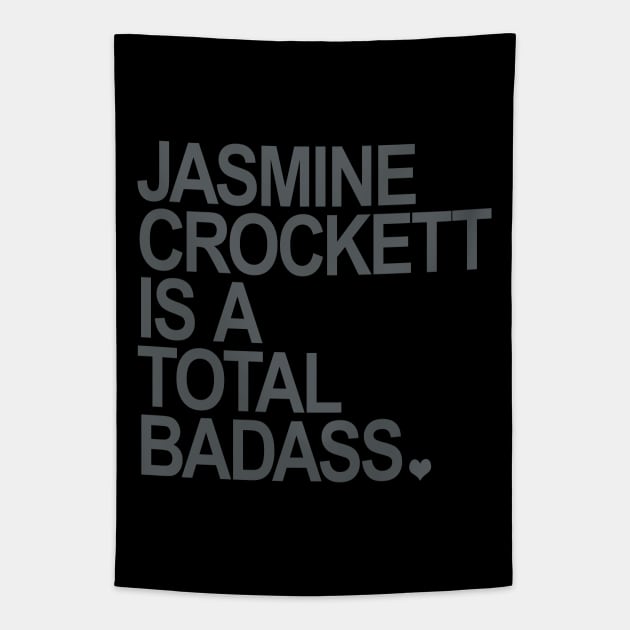 Jasmine Crockett is a total badass - subtle gray Tapestry by Tainted