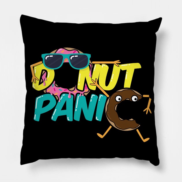 Donut Panic Pillow by mai jimenez