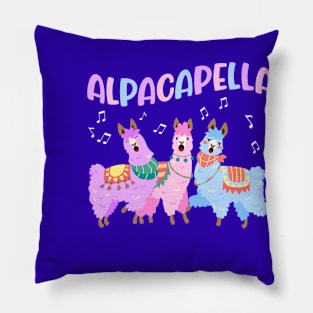 Alpacapella llama cute all together singing no music alpaca Pillow