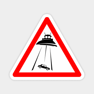 Alien Abduction Sign Magnet